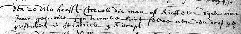 1678 10 20 doop op Rieffeler Dijck